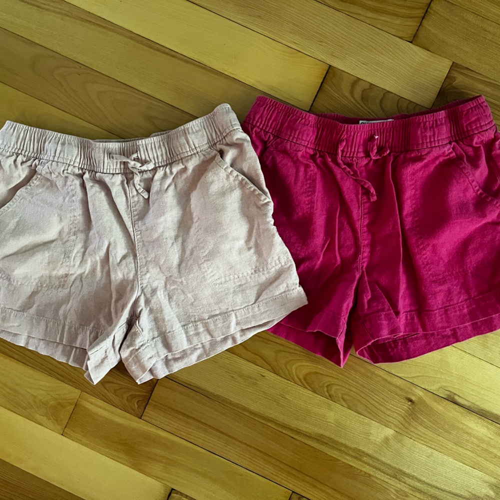 Old Navy Linen Shorts Pink and Red